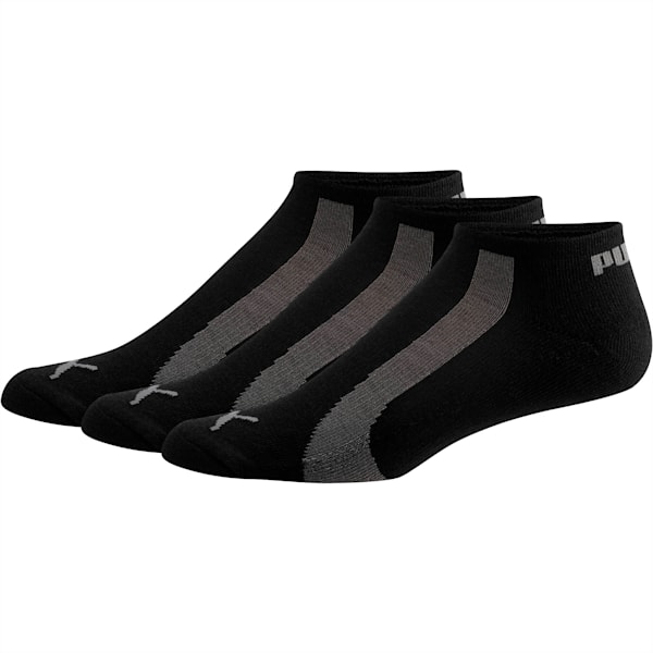 Men's No Show Socks [3 Pack], BLACK / MULTI, extralarge